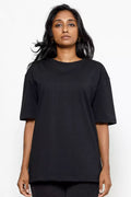 PLAIN BLACK OVERSIZED TEES