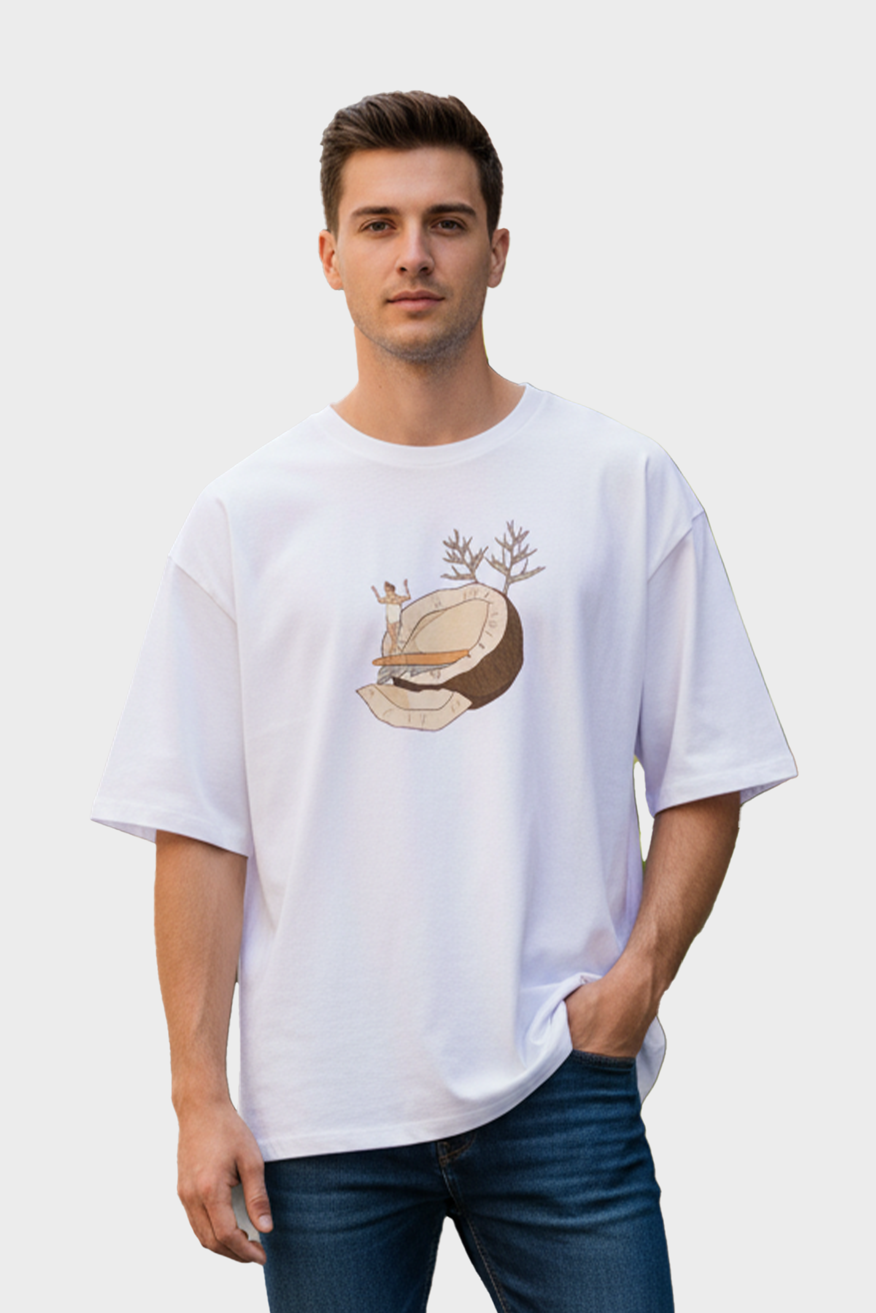 COCONUT SURFER PRINTED TEE