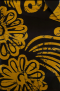Yellow and Black batik Wrap