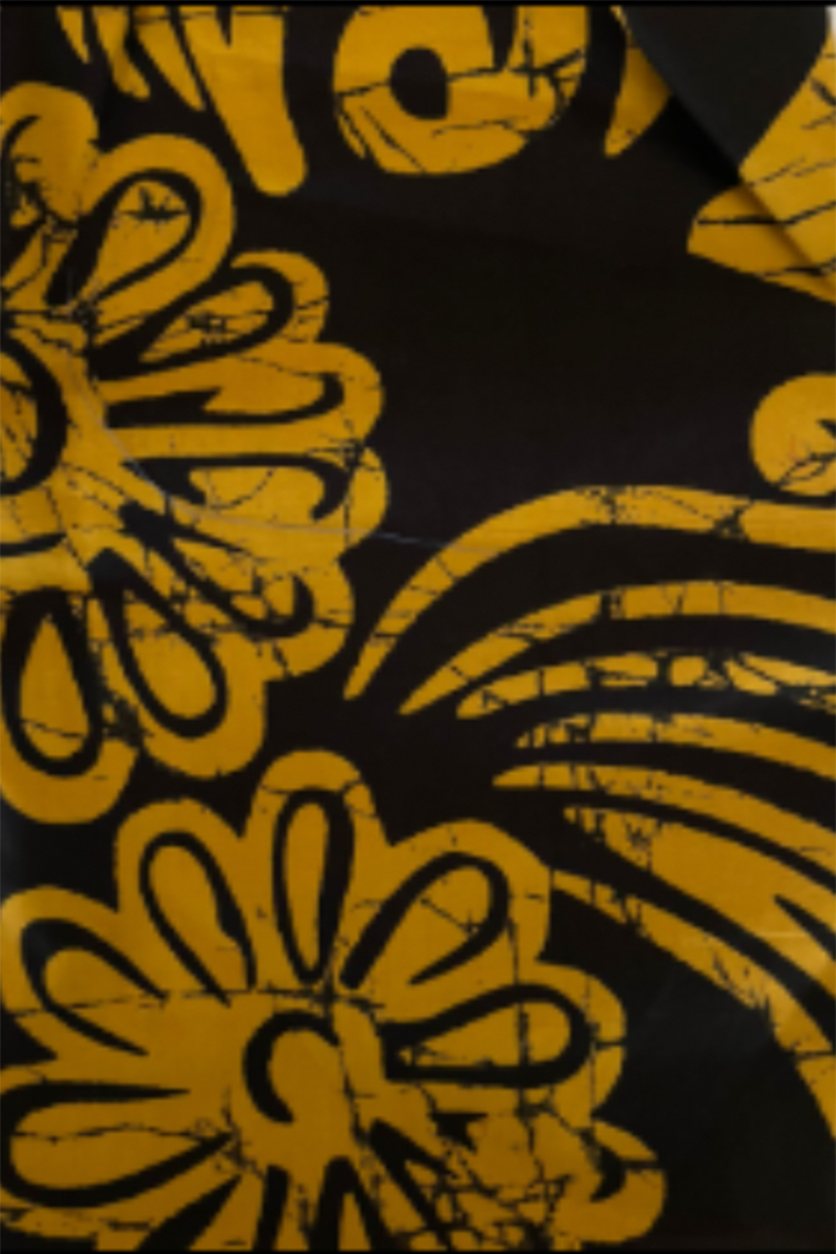 Yellow and Black batik Wrap